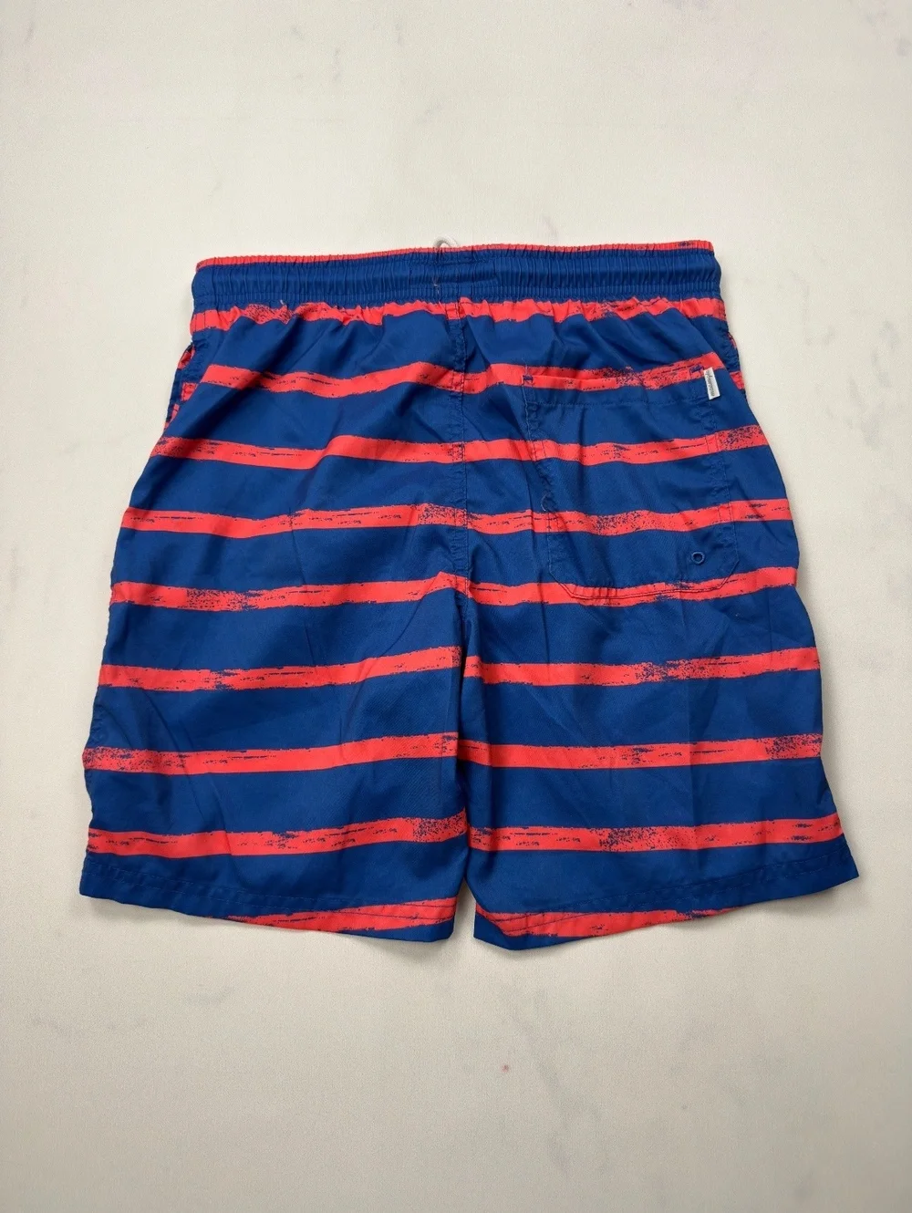 maamgic Swim Shorts Blue Red Striped Drawstring - Boys 14/16